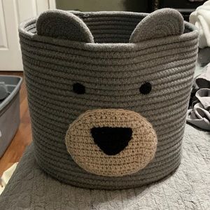 Cloud Island Coiled Rope Bear Basket Storage Bin